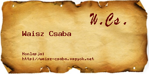 Waisz Csaba névjegykártya